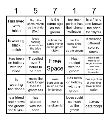 Find someone who: Bingo Card