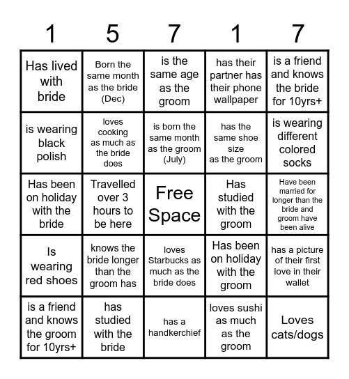 Find someone who: Bingo Card