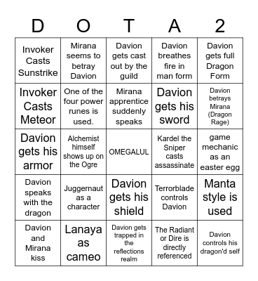 D OMEGALUL TA Bingo Card