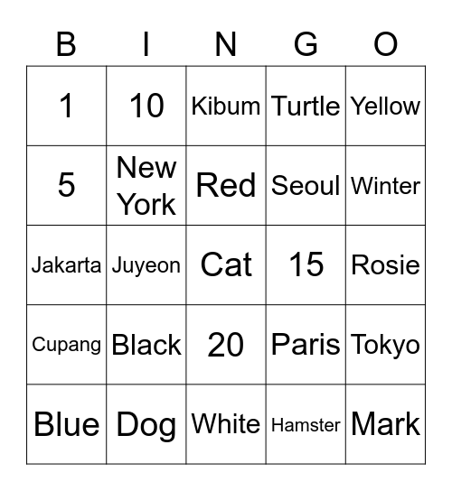 Bingo Card