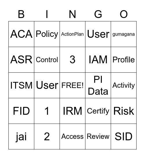 IO Bingo Card