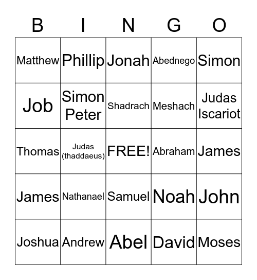 Faithful Men & one Traitor Bingo Card