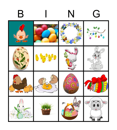 Bingo Wielkanocne Bingo Card