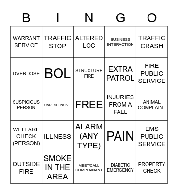 DISPATCH WEEK Bingo Card