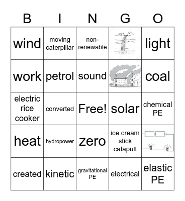 Revision-Energy Bingo Card
