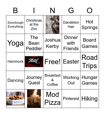 Reanna & Josh Bingo Card