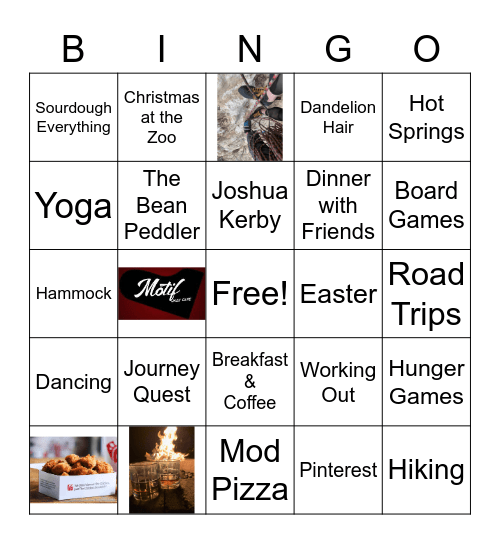 Reanna & Josh Bingo Card