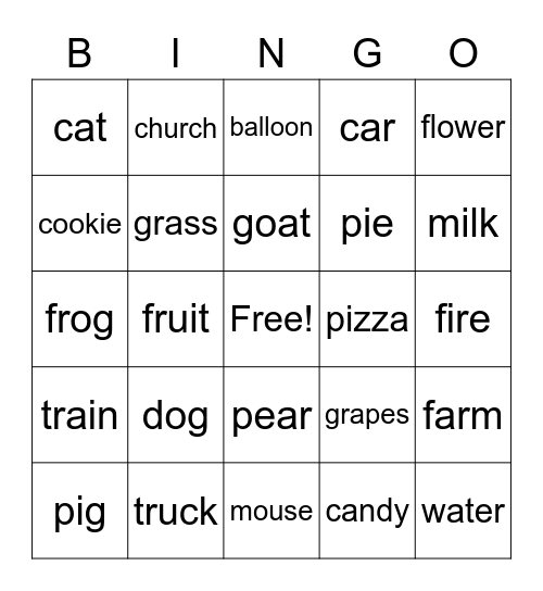 BGC WHAT WORDS Bingo Card
