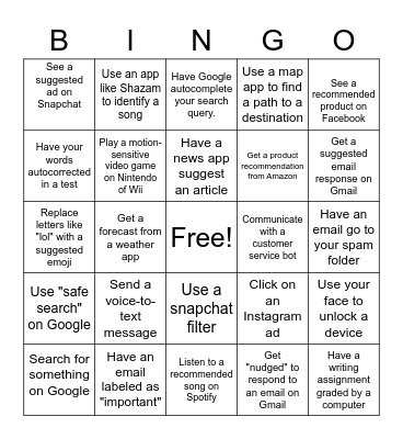 AI Bingo by Karen Hao Bingo Card