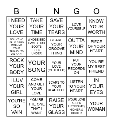 YOUR / YOU'RE Bingo Card
