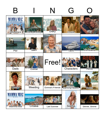 Mamma Mia Bingo Card