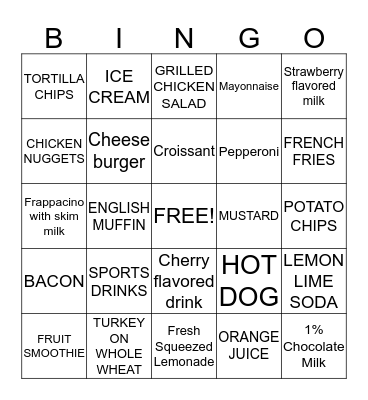 CATCH BINGO Card