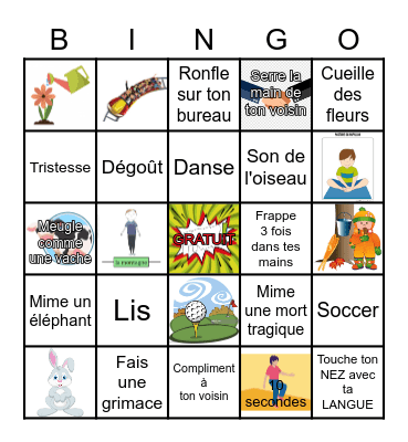 Bingo d'art dramatique - Printemps Bingo Card