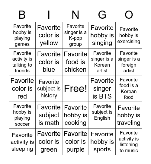 Bingo Card