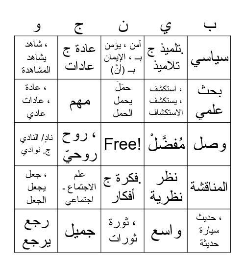 204 lesson 4 saad Bingo Card