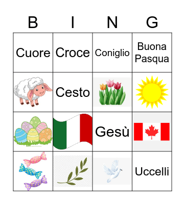 Pasqua Bingo Card