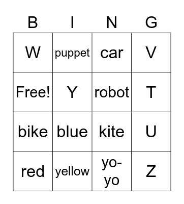 Let's have fun Bingo Card