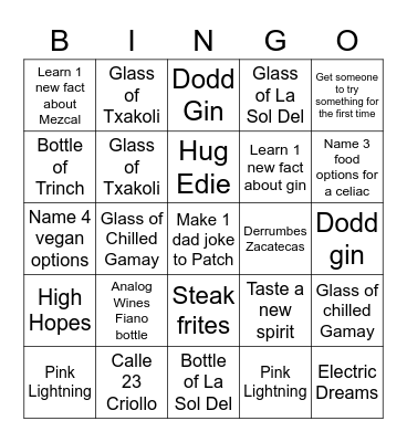 Dr Morse Bingo Card