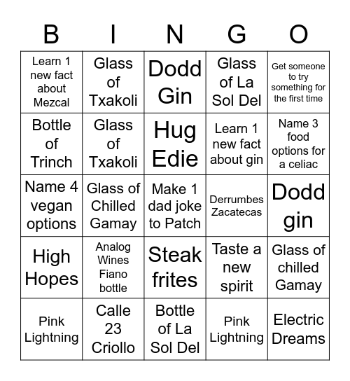 Dr Morse Bingo Card