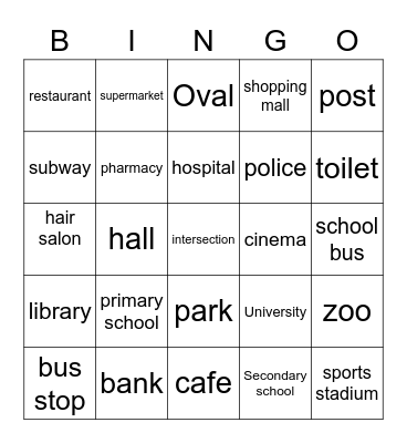 community Bingo Card