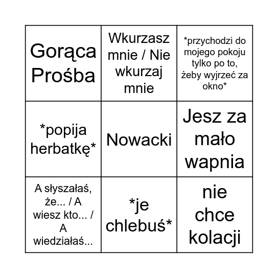 Agata Bingo! Bingo Card