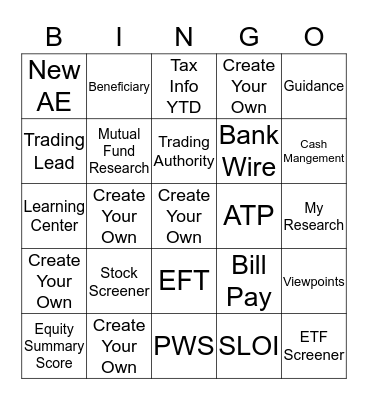 CI Click Bingo Card