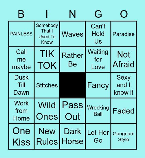 Hits from the last decade :) Bingo Card