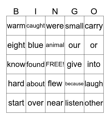 Unit 4 week 1-5 Bingo Card