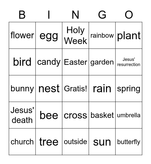 La Pascua Bingo Card