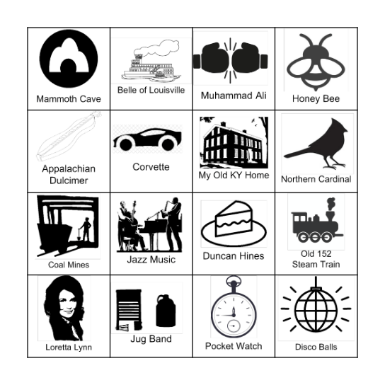 Sounds of Kentucky Bingo Card