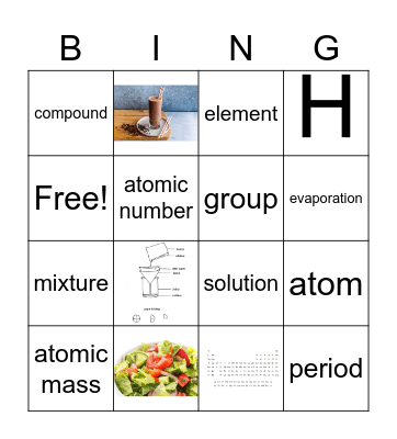 Matter Bingo Card