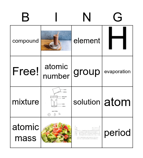 Matter Bingo Card
