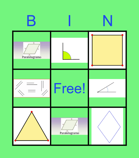 Geometria Bingo Card