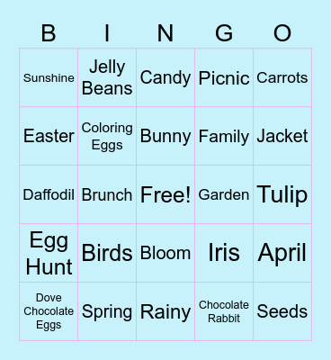 Easter/Spring Bingo! Bingo Card