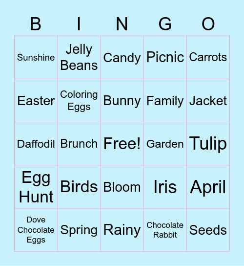 Easter/Spring Bingo! Bingo Card