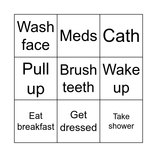 Wednesday Bingo Card