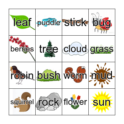 Signs of Spring Nature Walk Bingo Card