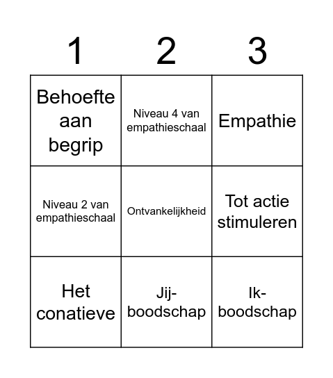 Interactie met kinderen Bingo Card