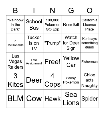 Astoria Bingo Card