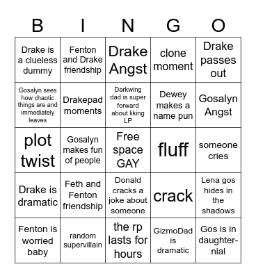 Rp bingo Card