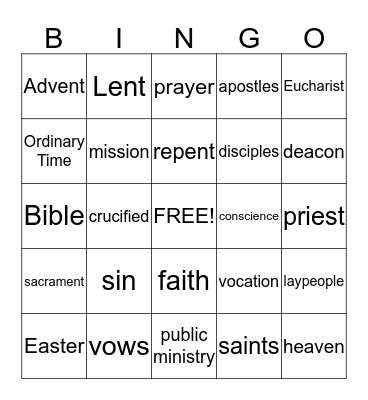 Chapter 18 Bingo Card