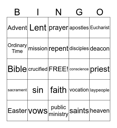 Chapter 18 Bingo Card