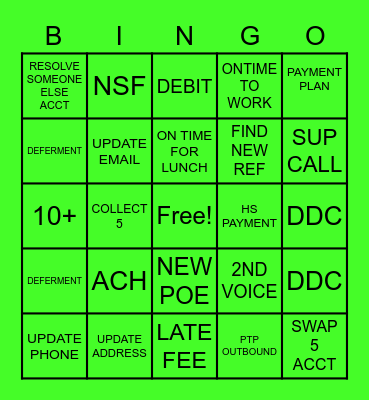 FAST & FURIOUS Bingo Card