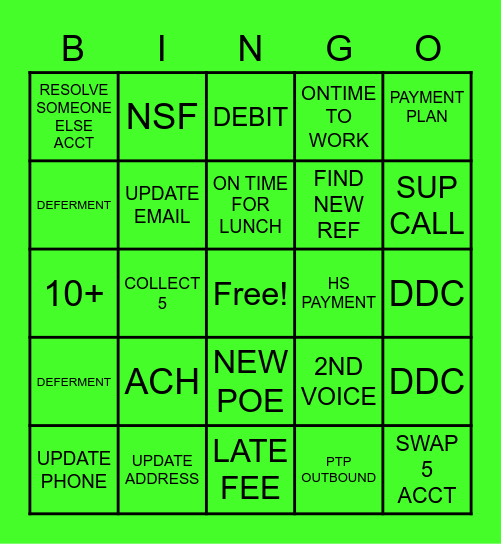 FAST & FURIOUS Bingo Card