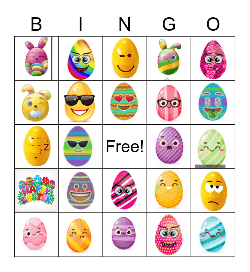 Easter Egg Hunt Bingo Card