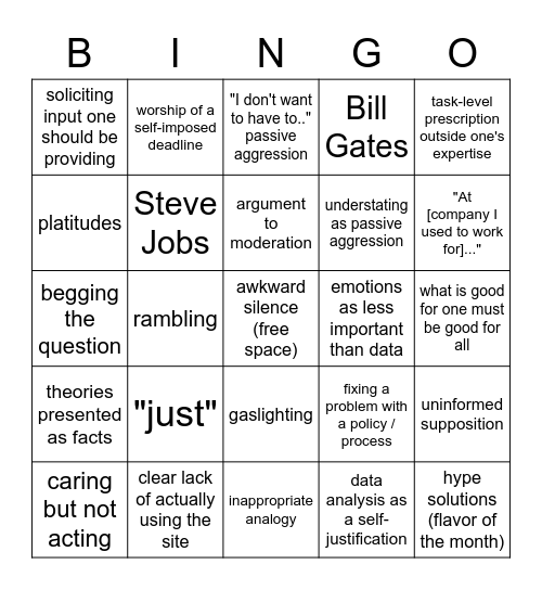 yep Bingo Card