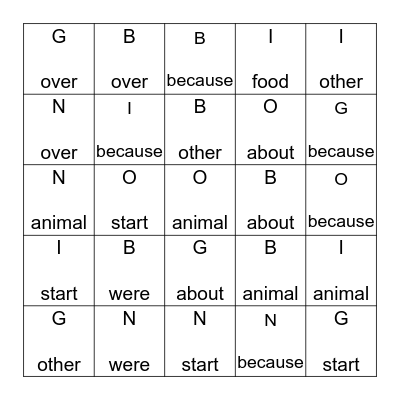 Bingo Card