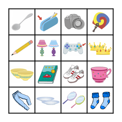 Lesson 2: What Are These? Bingo Card