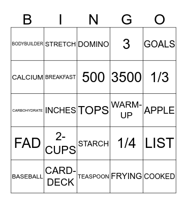 Valentines Bingo Card