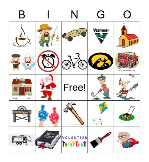 Opa's Retirement Bingo Card